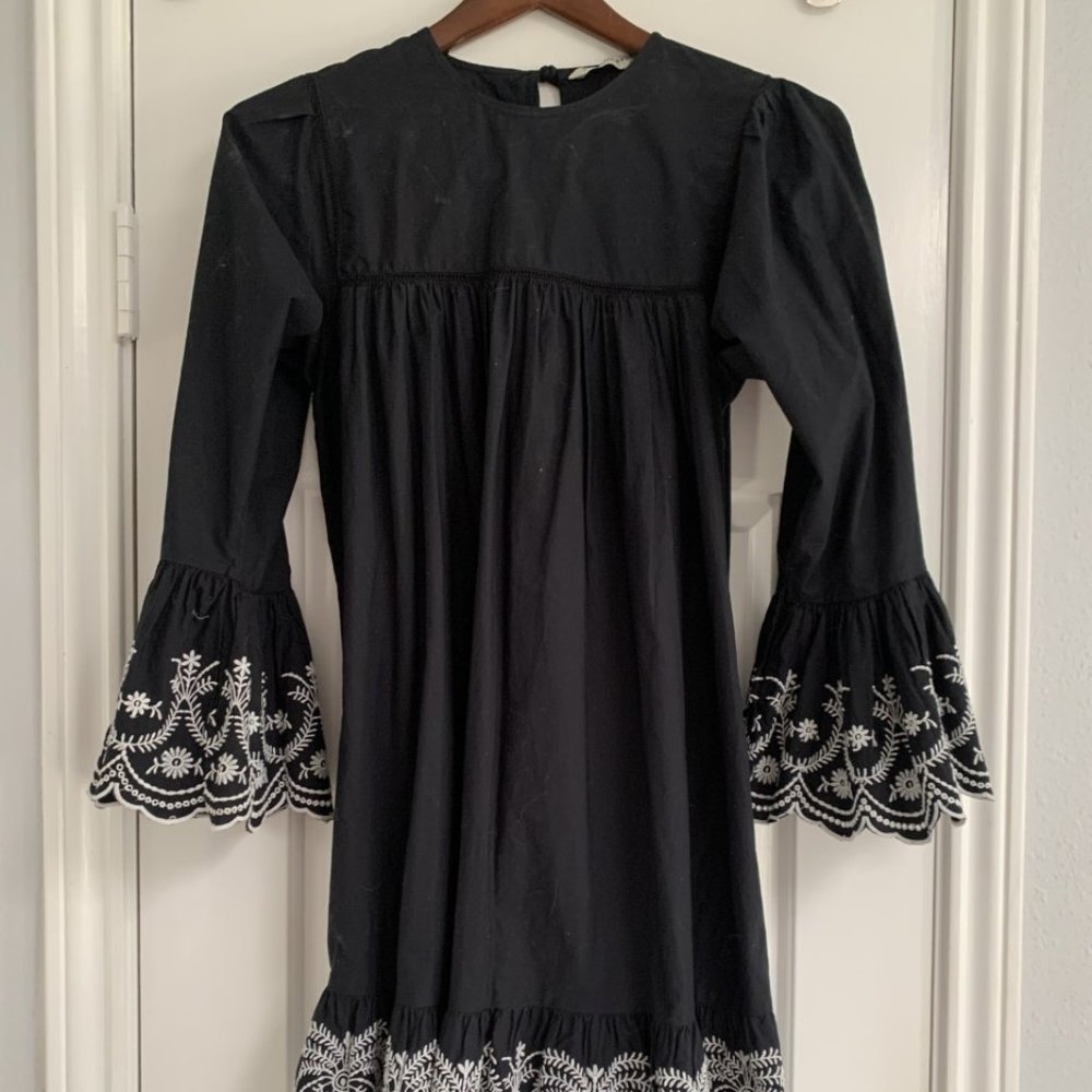 Black Dress with white trim